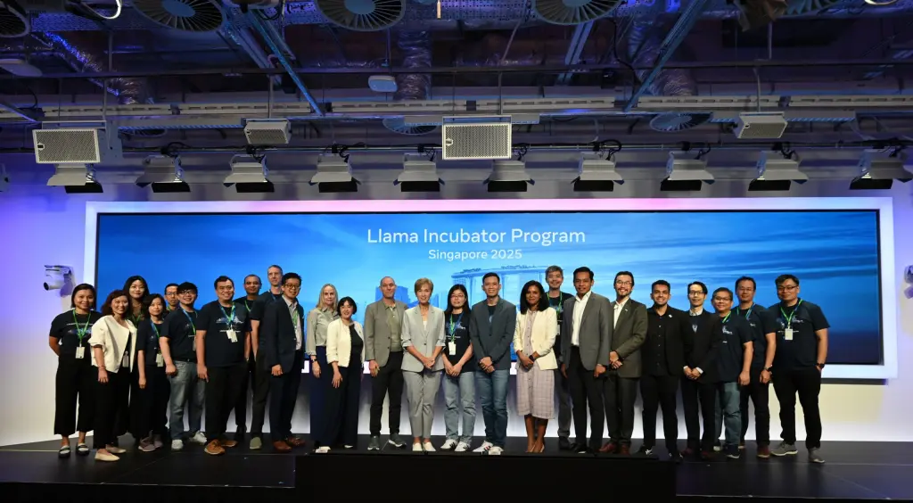 Group photo of all participants at the Llama Incubator Program Singapore 2025